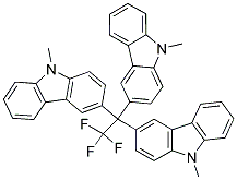 3,3',3'-(2,2,2-TRIFLUOROETHANE-1,1,1-TRIYL)TRIS(9-METHYL-9H-CARBAZOLE) 结构式