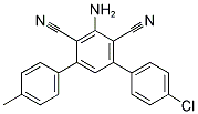 5'-AMINO-4''-CHLORO-4-METHYL-[1,1':3',1'']TERPHENYL-4',6'-DICARBONITRILE 结构式