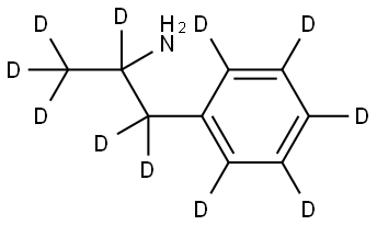 (+/-)-AMPHETAMINE-D11 结构式