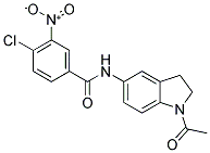 N1-(1-ACETYL-2,3-DIHYDRO-1H-INDOL-5-YL)-4-CHLORO-3-NITROBENZAMIDE 结构式