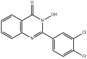 2-(3,4-二氯苯基)-3-羟基喹唑啉-4(3H)-酮 结构式