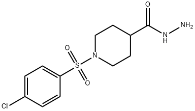 1-[(4-氯苯基)磺酰基]-4-哌啶卡巴肼 结构式