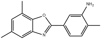 5-(5,7-二甲基-苯并恶唑-2-基)-2-甲基-苯基胺 结构式