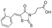 3-[5-(2-FLUORO-BENZYLIDENE)-4-OXO-2-THIOXO-THIAZOLIDIN-3-YL]-PROPIONIC ACID 结构式