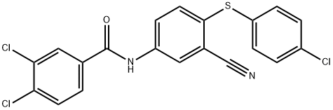 3,4-DICHLORO-N-(4-[(4-CHLOROPHENYL)SULFANYL]-3-CYANOPHENYL)BENZENECARBOXAMIDE 结构式