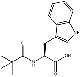 2-(2,2-DIMETHYL-PROPIONYLAMINO)-3-(1 H-INDOL-3-YL)-PROPIONIC ACID 结构式