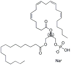 1-PALMITOYL-2-ARACHIDONOYL-SN-GLYCERO-3-PHOSPHATE (MONOSODIUM SALT) 结构式