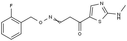 3-[2-(Methylamino)-1,3-thiazol-5-yl]-3-oxopropanal O-(2-fluorobenzyl)oxime 结构式
