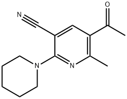 5-Acetyl-6-methyl-2-piperidinonicotinonitrile 结构式