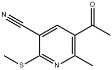 5-乙酰基-6-甲基-2-(甲硫基)烟腈 结构式