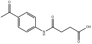 丙酸,3-[(4-乙酰基)苯基氨基羰基]- 结构式