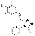 3-((4-BROMO-3,5-DIMETHYLPHENOXY)METHYL)-4-PHENYL-1,2,4-TRIAZOLINE-5-THIONE 结构式