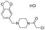 1-(1,3-BENZODIOXOL-5-YLMETHYL)-4-(CHLOROACETYL)PIPERAZINE HYDROCHLORIDE 结构式
