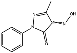 (4Z)-3-甲基-1-苯基-1H-吡唑-4,5-二酮4-肟 结构式