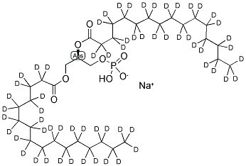 1,2-DIPALMITOYL-D62-SN-GLYCERO-3-PHOSPHATE(MONOSODIUM SALT) 结构式