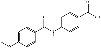 4-[(4-甲氧苯基)羰基氨基]苯甲酸 结构式