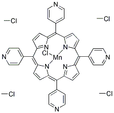 MANGANESE(III) 5,10,15,20-TETRA(4-PYRIDYL)-21H,23H-PORPHINE CHLORIDE TETRAKIS(METHOCHLORIDE) 结构式