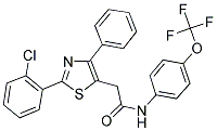 2-[2-(2-CHLOROPHENYL)-4-PHENYL-1,3-THIAZOL-5-YL]-N-[4-(TRIFLUOROMETHOXY)PHENYL]ACETAMIDE 结构式