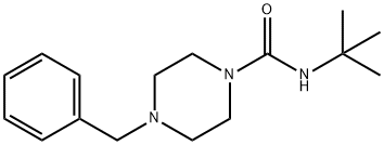 N-(TERT-BUTYL)(4-BENZYLPIPERAZINYL)FORMAMIDE 结构式