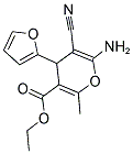 ETHYL 6-AMINO-5-CYANO-4-(2-FURYL)-2-METHYL-4H-PYRAN-3-CARBOXYLATE 结构式