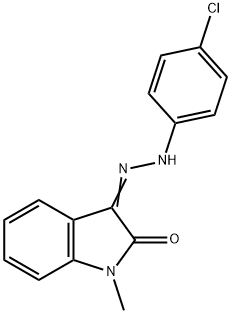 1-METHYL-1H-INDOLE-2,3-DIONE 3-[N-(4-CHLOROPHENYL)HYDRAZONE] 结构式