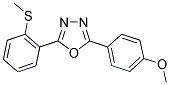 2-(4-METHOXYPHENYL)-5-[2-(METHYLSULFANYL)PHENYL]-1,3,4-OXADIAZOLE 结构式