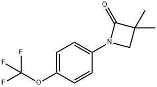 3,3-Dimethyl-1-[4-(trifluoromethoxy)phenyl]-2-azetanone 结构式