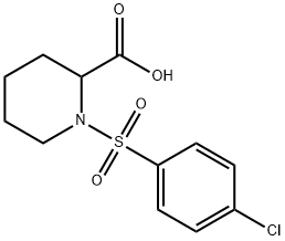 1-((4-CHLOROPHENYL)SULFONYL)PIPERIDINE-2-CARBOXYLIC ACID 结构式