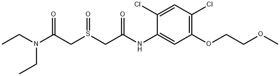 2-((2-[2,4-DICHLORO-5-(2-METHOXYETHOXY)ANILINO]-2-OXOETHYL)SULFINYL)-N,N-DIETHYLACETAMIDE 结构式