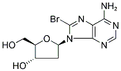 5-(6-AMINO-8-BROMO-9H-PURIN-9-YL)-2-(HYDROXYMETHYL)TETRAHYDROFURAN-3-OL 结构式