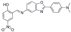 2-([2-(4-DIMETHYLAMINO-PHENYL)-BENZOOXAZOL-5-YL-IMINO]-METHYL)-4-NITRO-PHENOL 结构式