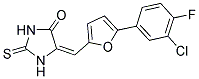(5E)-5-{[5-(3-Chloro-4-fluorophenyl)-2-furyl]methylene}-2-thioxoimidazolidin-4-one 结构式