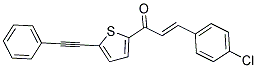 3-(4-Chlorophenyl)-1-[5-(2-phenyleth-1-ynyl)-2-thienyl]prop-2-en-1-one 结构式