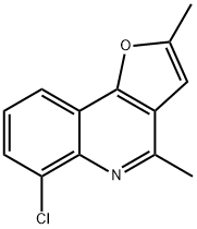 6-CHLORO-2,4-DIMETHYLFURO[3,2-C]QUINOLINE 结构式