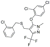 4-([(2-CHLOROBENZYL)SULFANYL]METHYL)-1-METHYL-3-(TRIFLUOROMETHYL)-1H-PYRAZOL-5-YL 2,4-DICHLOROPHENYL ETHER 结构式