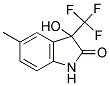 3-Hydroxy-5-methyl-2-oxo-3-trifluoromethylindoline 结构式