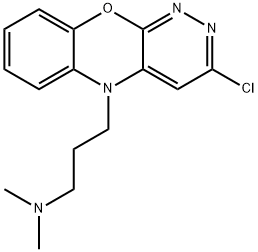 3-(3-氯-5H-苯并[B]哒嗪并[4,3-E][1,4]噁嗪-5-基)-N,N-二甲基丙烷-1-胺 结构式