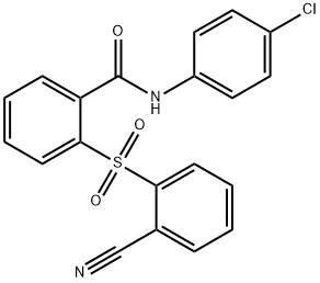 N-(4-CHLOROPHENYL)-2-[(2-CYANOPHENYL)SULFONYL]BENZENECARBOXAMIDE 结构式