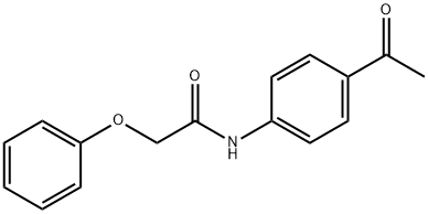 N-(4-乙酰基苯基)-2-苯氧乙酰胺 结构式
