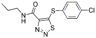 5-[(4-CHLOROPHENYL)SULFANYL]-N-PROPYL-1,2,3-THIADIAZOLE-4-CARBOXAMIDE 结构式