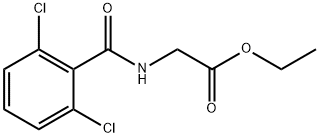 (2,6-二氯苯甲酰基)甘氨酸乙酯 结构式