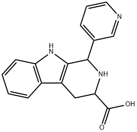 1-(吡啶-3-基)-2,3,4,9-四氢-1H-吡啶并[3,4-B]吲哚-3-羧酸 结构式