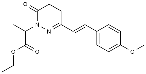 Ethyl 2-[3-(4-methoxystyryl)-6-oxo-5,6-dihydro-1(4H)-pyridazinyl]propanoate 结构式