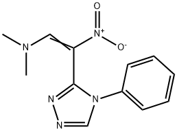 N,N-Dimethyl-2-nitro-2-(4-phenyl-4H-1,2,4-triazol-3-yl)-1-ethylenamine 结构式