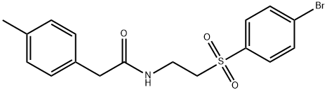 N-(2-[(4-BROMOPHENYL)SULFONYL]ETHYL)-2-(4-METHYLPHENYL)ACETAMIDE 结构式