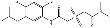 2-([2-(2,4-DICHLORO-5-ISOPROPOXYANILINO)-2-OXOETHYL]SULFONYL)-N,N-DIMETHYLACETAMIDE 结构式