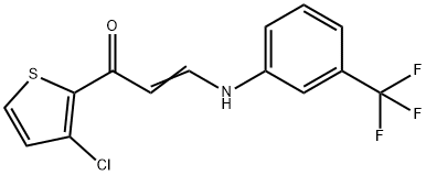 1-(3-CHLORO-2-THIENYL)-3-[3-(TRIFLUOROMETHYL)ANILINO]-2-PROPEN-1-ONE 结构式