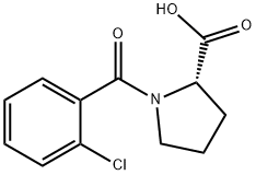 1-(2-CHLORO-BENZOYL)-PYRROLIDINE-2-CARBOXYLIC ACID 结构式