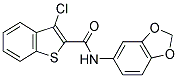 N-1,3-BENZODIOXOL-5-YL-3-CHLORO-1-BENZOTHIOPHENE-2-CARBOXAMIDE 结构式