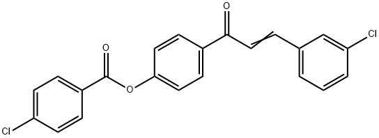 4-[3-(3-CHLOROPHENYL)ACRYLOYL]PHENYL 4-CHLOROBENZENECARBOXYLATE 结构式